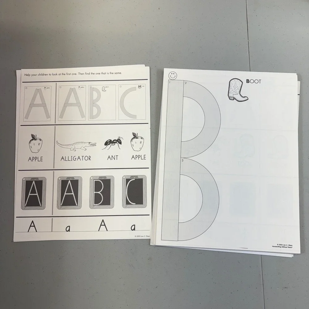 Handwriting Without Tears HWT Capital Letter Cards Activities For Wood Pieces